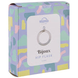 Mimo Silver Finish Bijoux Hip Flask