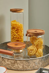 Drummond Round Tray With Wood Handle