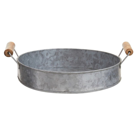 Drummond Galvansied Steel  Round Tray