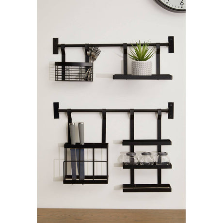 Sorello Matte Black Hanging Storage Basket