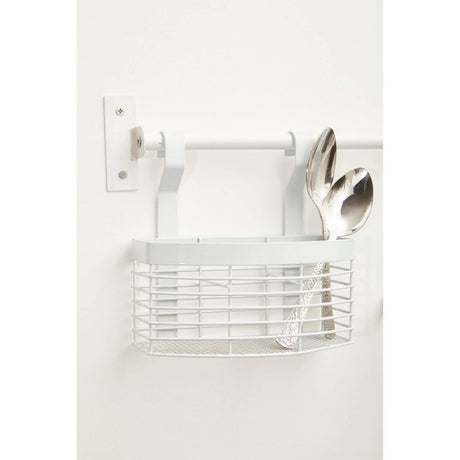 Sorello White Iron Hanging Storage Basket