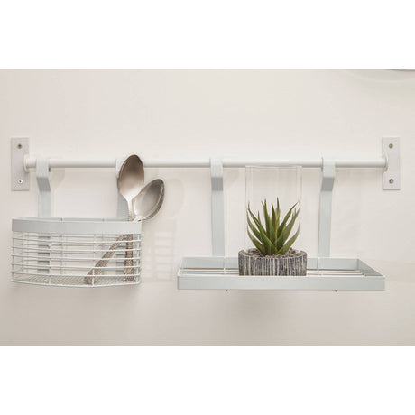 Sorello White Iron Hanging Storage Basket