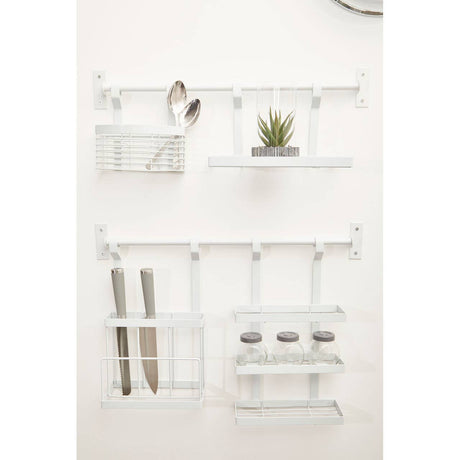Sorello White Iron Hanging Storage Basket