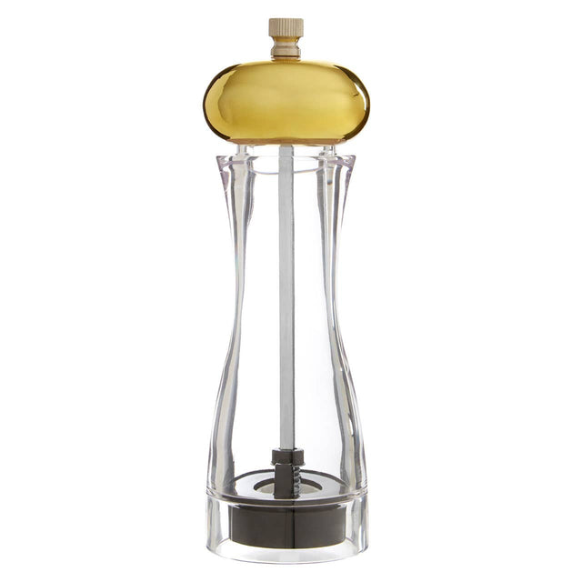 Salt / Pepper Small Clear Gold Finish Small Mill