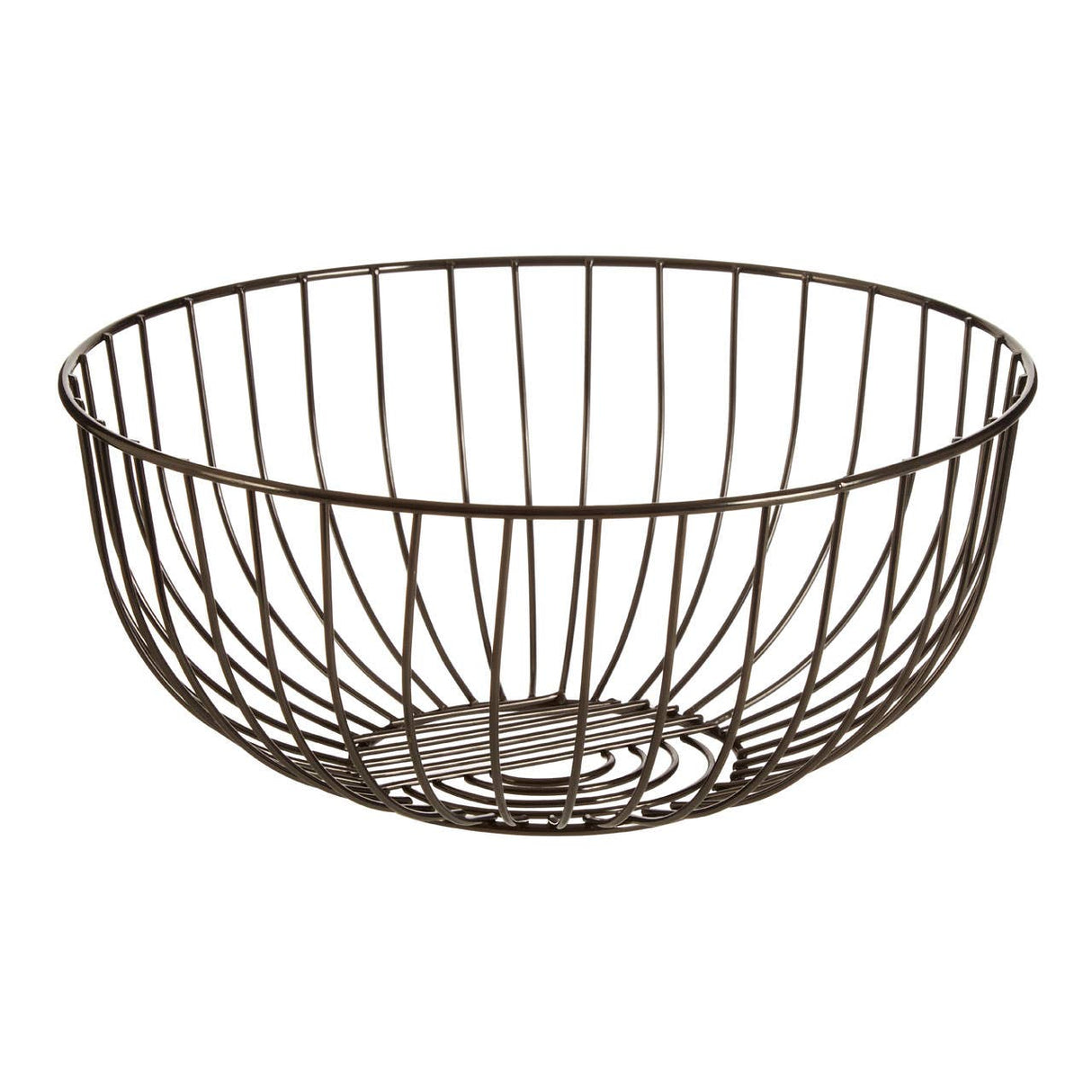 Round Black Nickel Finish Fruit Basket