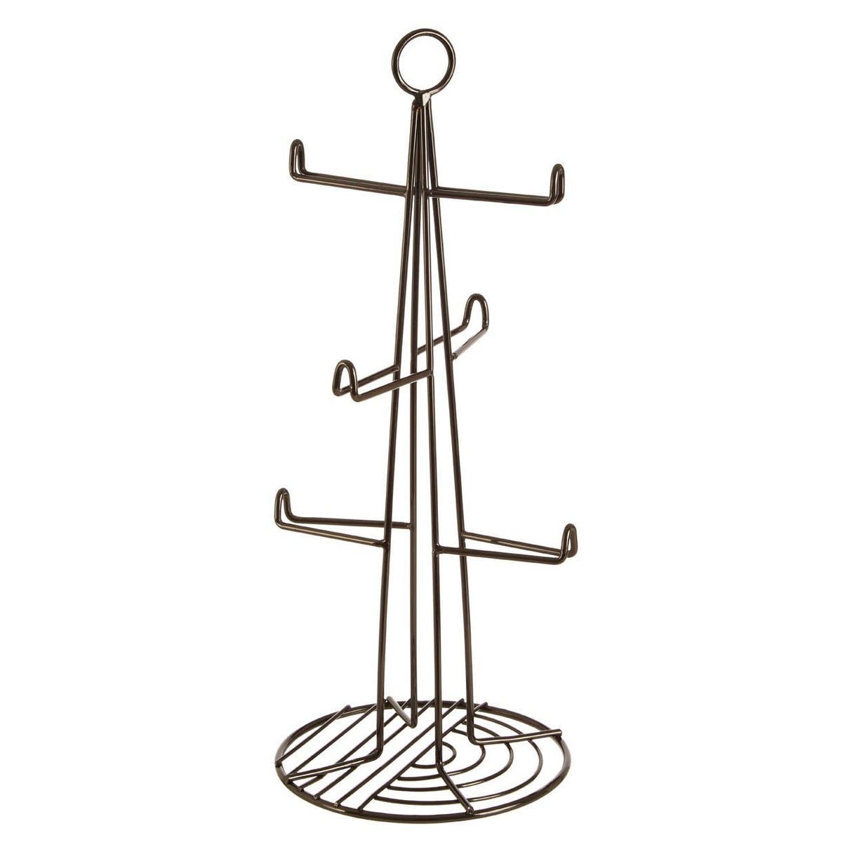 Vertex Black Nickel Finish 6 Cup Mug Tree