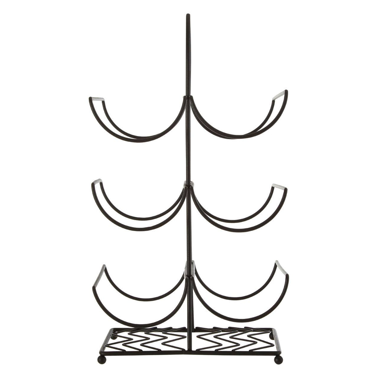 Vertex Black Powder Coat 6 Bottle Wine Rack