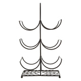 Vertex Black Powder Coat 6 Bottle Wine Rack