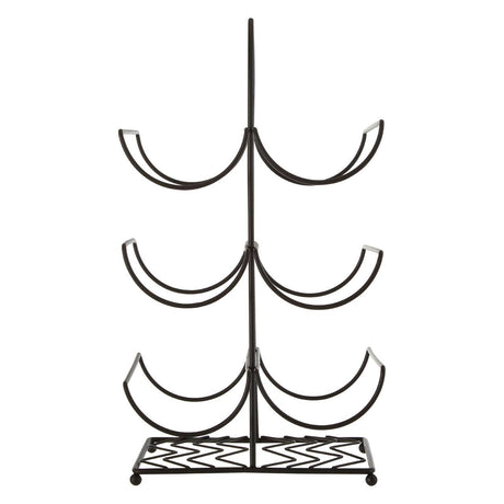 Vertex Black Powder Coat 6 Bottle Wine Rack