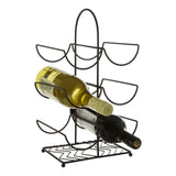 Vertex Black Powder Coat 6 Bottle Wine Rack