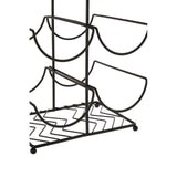 Vertex Black Powder Coat 6 Bottle Wine Rack