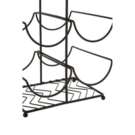 Vertex Black Powder Coat 6 Bottle Wine Rack