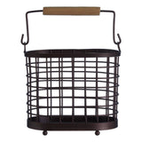 Vertex Oval Bronze Coated Utensil Holder