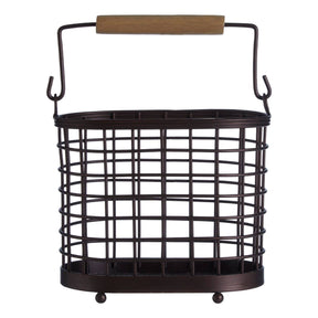 Vertex Oval Bronze Coated Utensil Holder