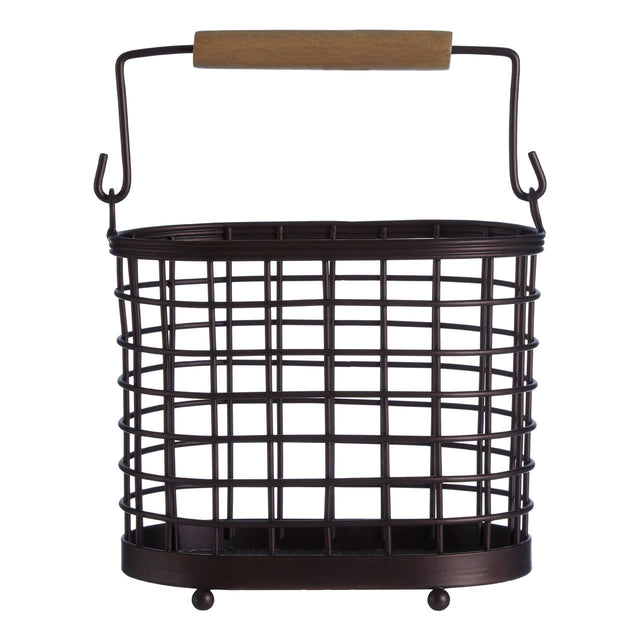 Vertex Oval Bronze Coated Utensil Holder