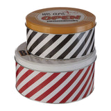 Barber Shop Storage Tins - Set of 2