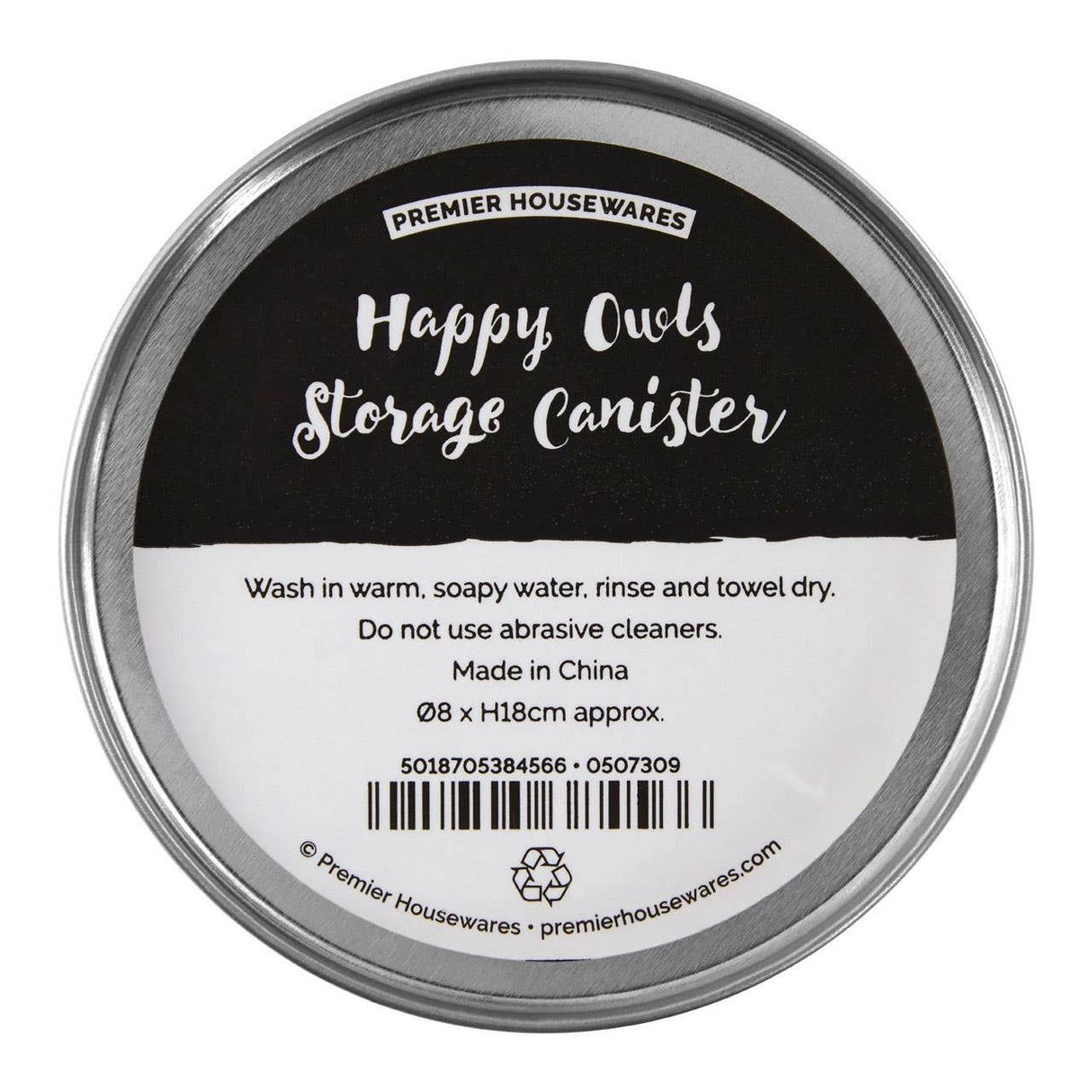 Happy Owls Round Storage Canister
