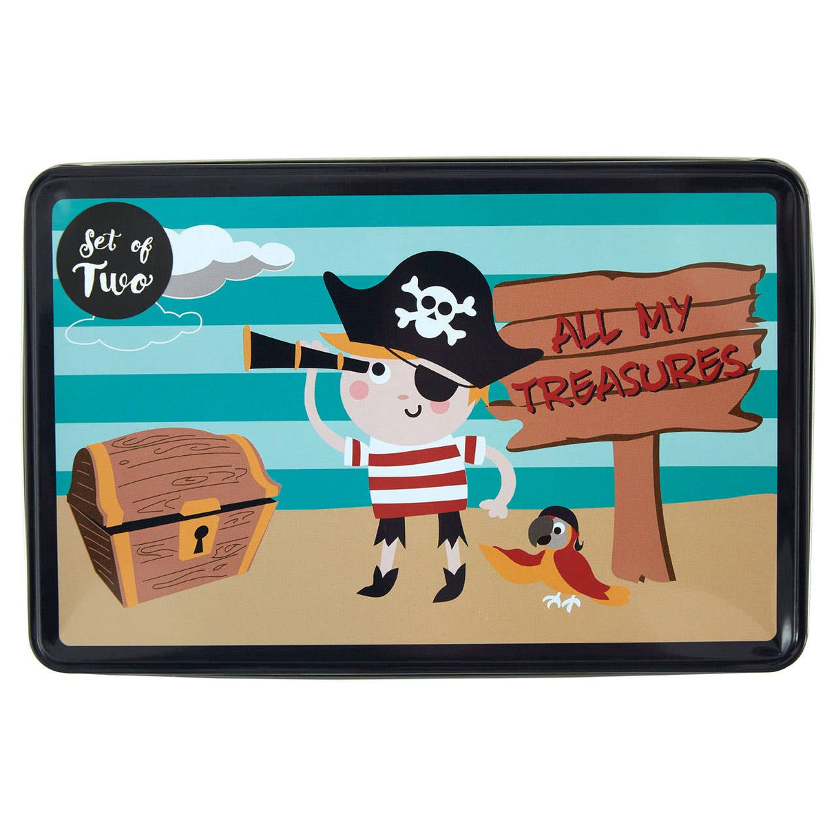 Pirate Storage Tins - Set of 2
