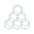 Vertex 6 Bottles Green Finish Wine Rack