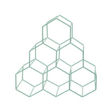 Vertex 6 Bottles Green Finish Wine Rack