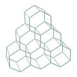 Vertex 6 Bottles Green Finish Wine Rack