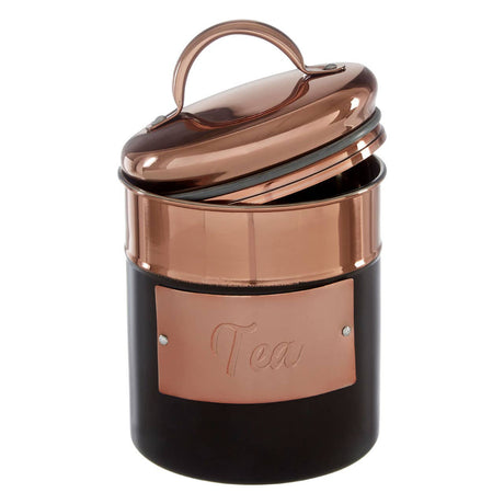 Prescott Charcoal And Copper Tea Canister