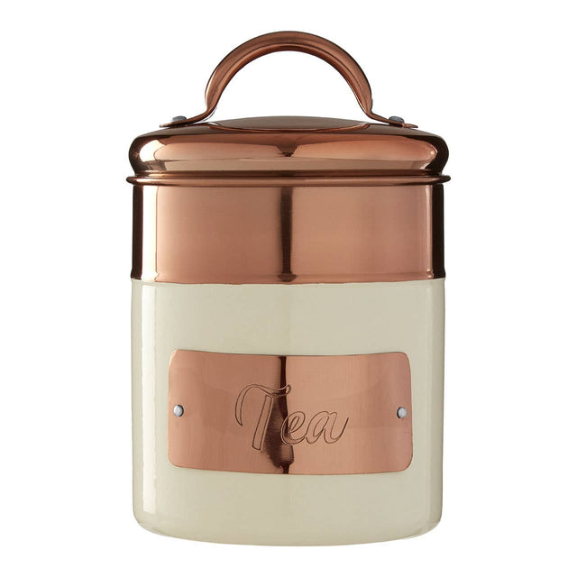 Prescott Cream And Copper Utensil Holder