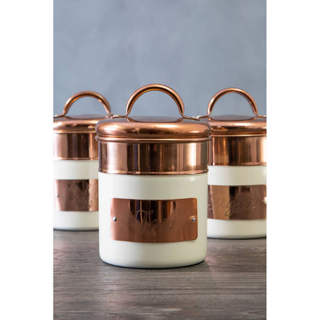 Prescott Cream And Copper Utensil Holder