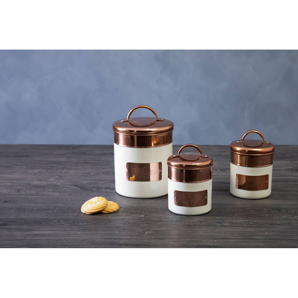 Prescott Cream And Copper Coffee Canister
