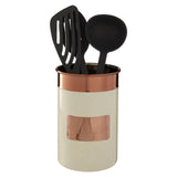 Prescott Cream And Copper Utensil Holder