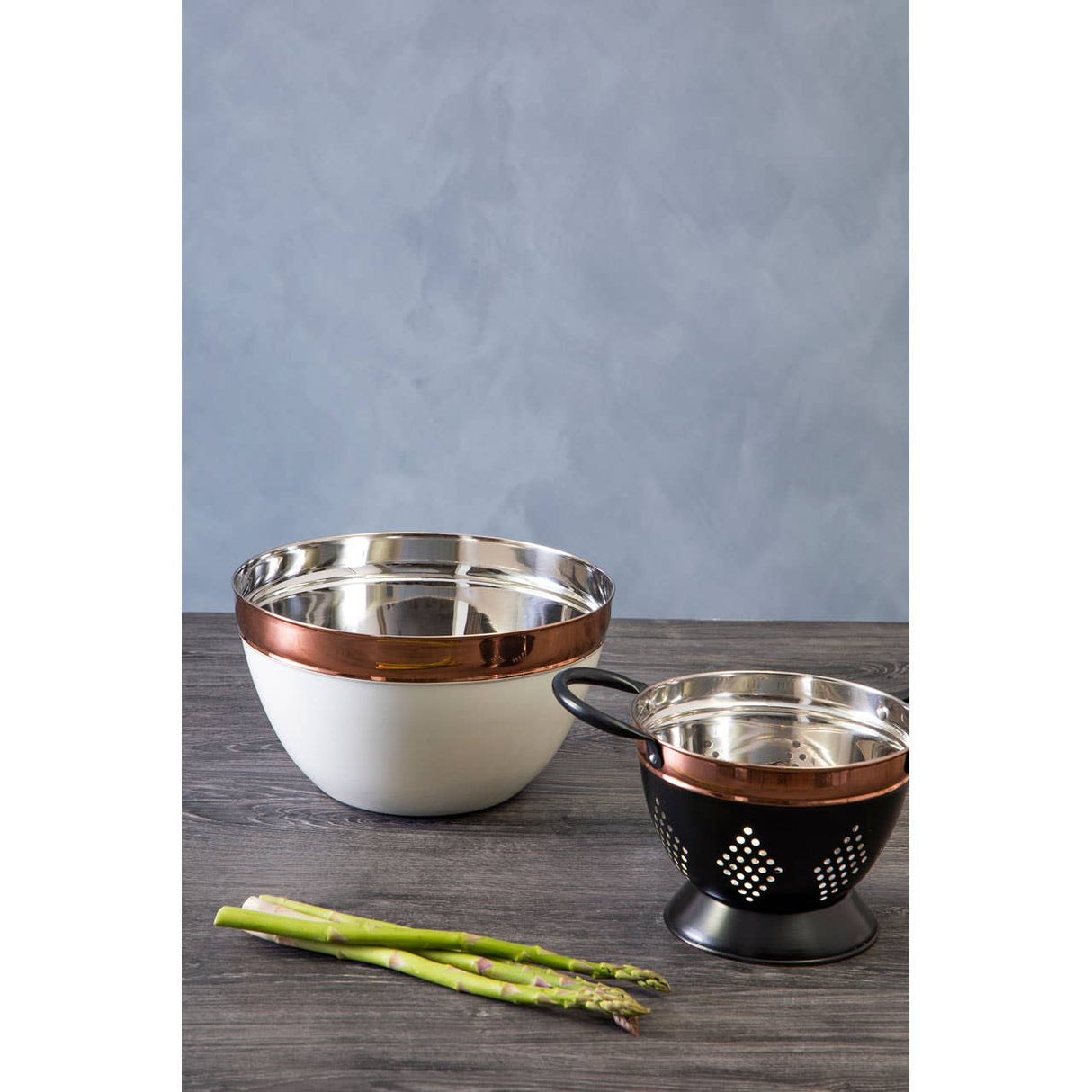 Prescott Small Charcoal And Copper Colander