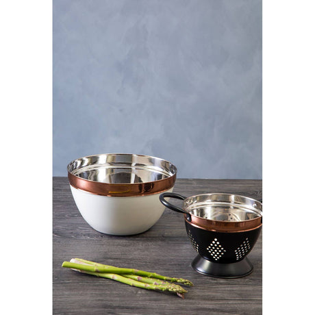 Prescott Small Charcoal And Copper Colander