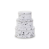 Set Of Three Speckled Storage Tins