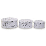 Set Of Three Speckled Storage Tins