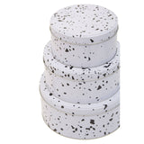 Set Of Three Speckled Storage Tins
