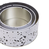 Set Of Three Speckled Storage Tins