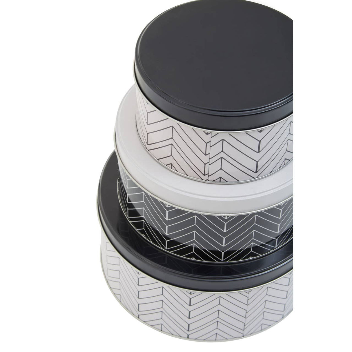 Set Of Three Urban Storage Tins