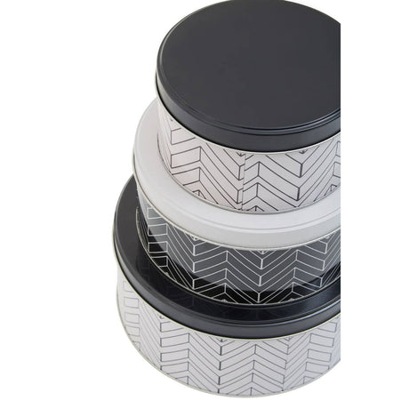 Set Of Three Urban Storage Tins