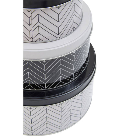 Set Of Three Urban Storage Tins