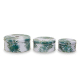 Set Of Three Palm Storage Tins