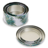 Set Of Three Palm Storage Tins