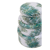 Set Of Three Palm Storage Tins