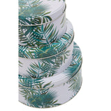 Set Of Three Palm Storage Tins