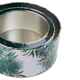 Set Of Three Palm Storage Tins