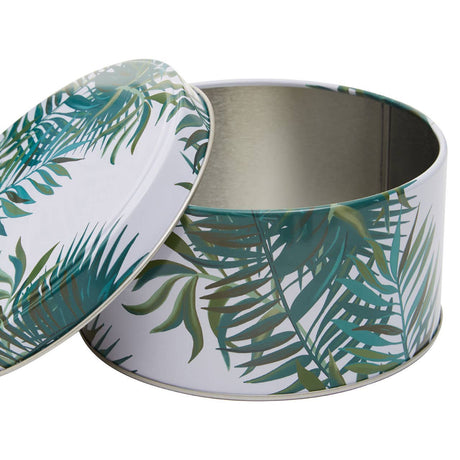 Set Of Three Palm Storage Tins