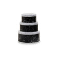 Set Of Three Black And White Storage Tins
