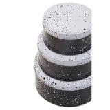 Set Of Three Black And White Storage Tins