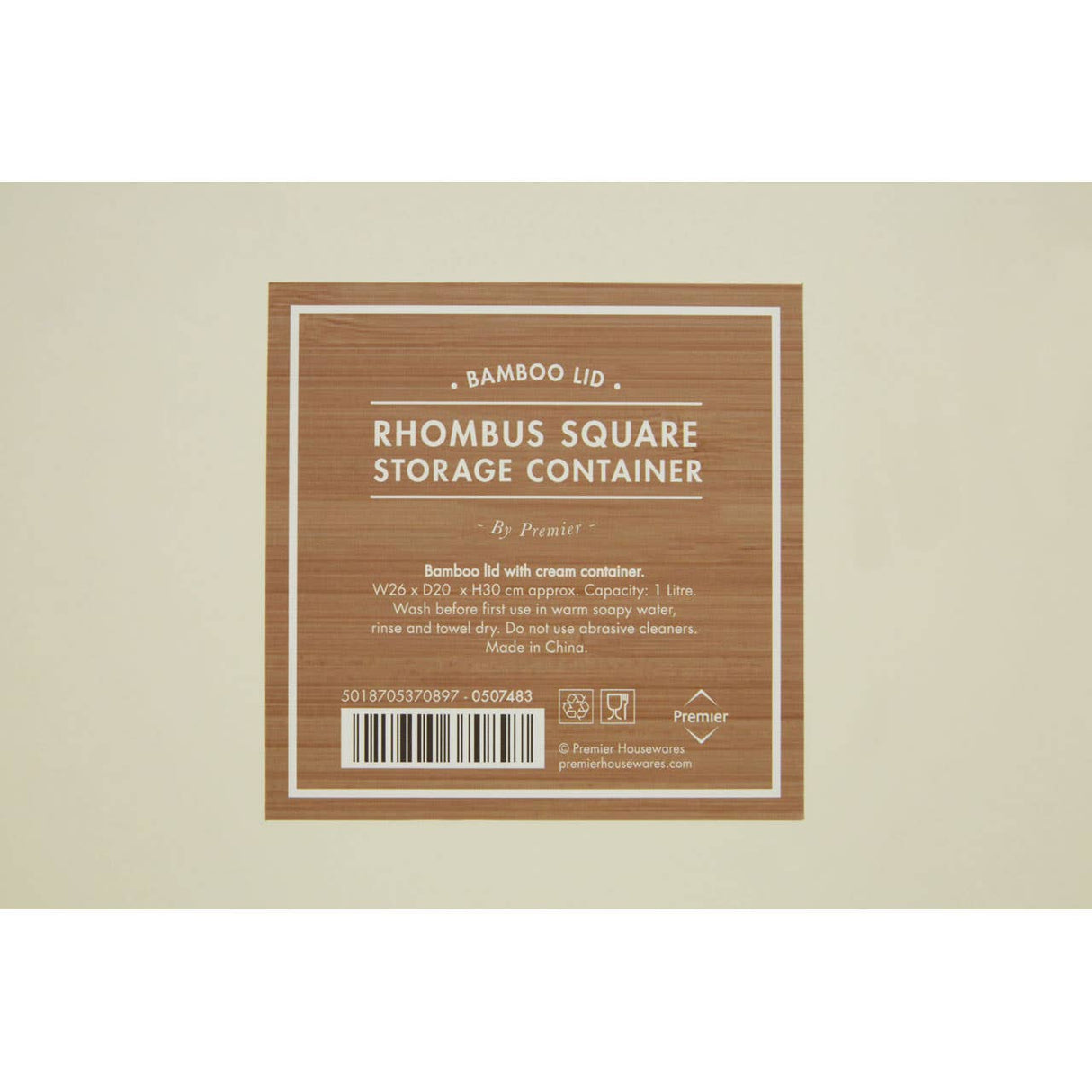Rhombus Rectangular Storage Canister
