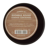 Rhombus Black Metal Medium Round Storage Canister