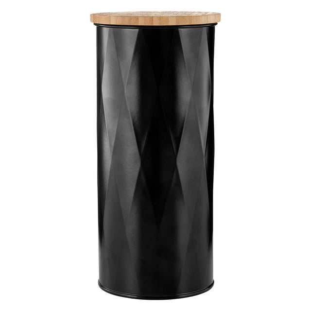 Rhombus Black Large Storage Canister